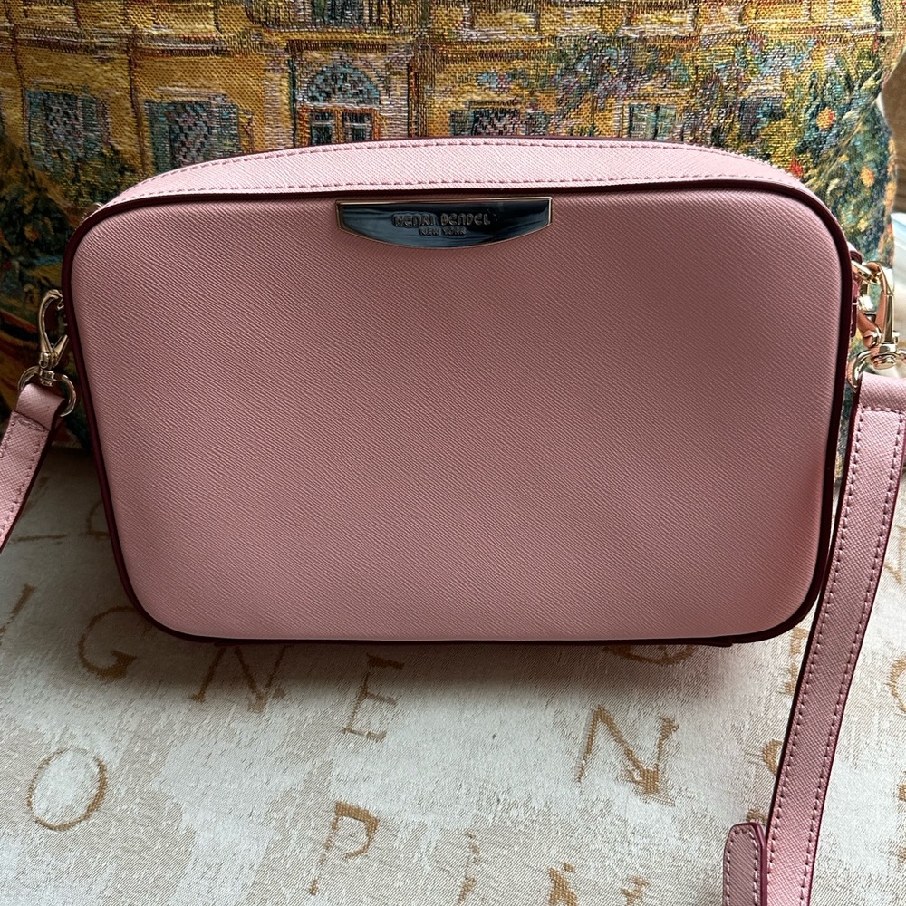 Henri Bendel Pink Safianno Leather Crossbody Bag in  NWOT Price Firm - Picture 9 of 10